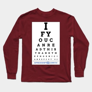 Epcot Eye Chart Long Sleeve T-Shirt